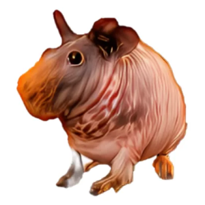 Brown and Pink Skinny Pig